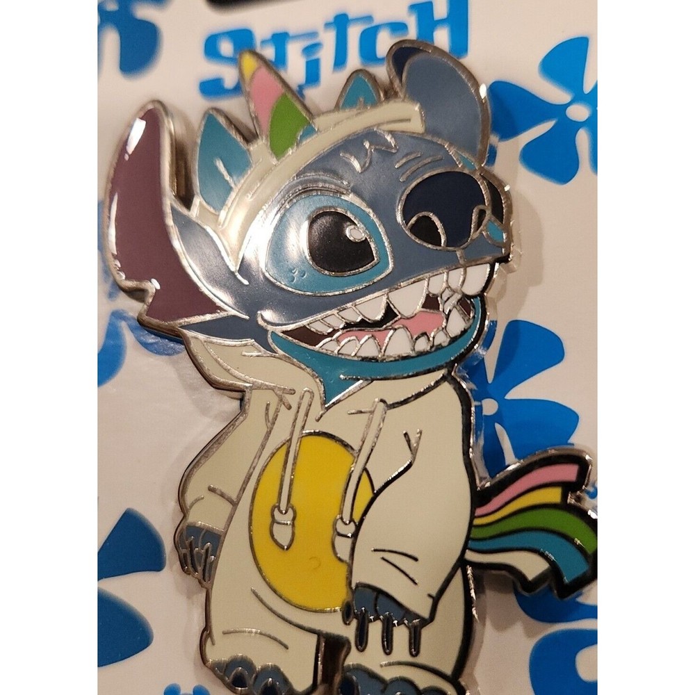 Disney Stitch Unicorn Onesie Enamel Pin Disneyland Paris Lilo & Stitch Rainbow - Picture 2 of 6
